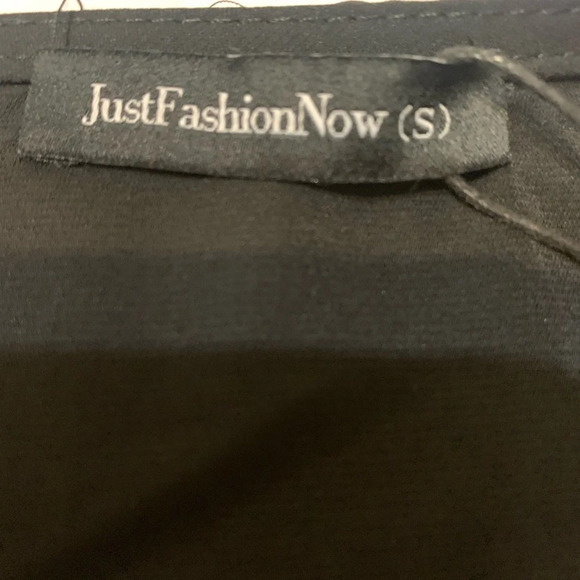 Just Fashion Now Long Sleeve Short Black Dress Cold Shoulder Size S NWT - Picture 5 of 11
